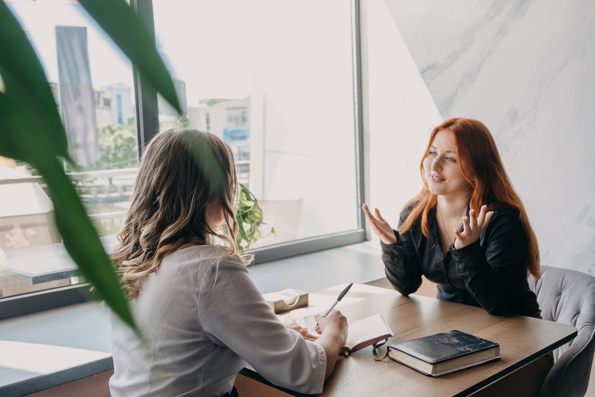 Therapist Talking to Client